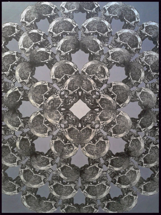 Dessin intitulée "vision kaleidoscopi…" par Oliv, Œuvre d'art originale