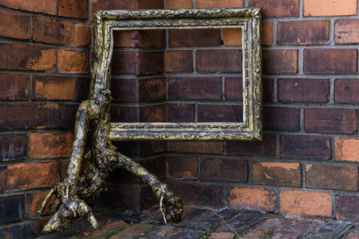 Sculpture titled "Abstract Frame-unic…" by Oliver, Original Art, Wood