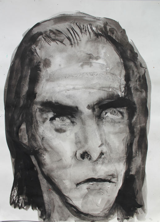 Drawing titled "nick" by Olivera Simic, Original Art, Ink