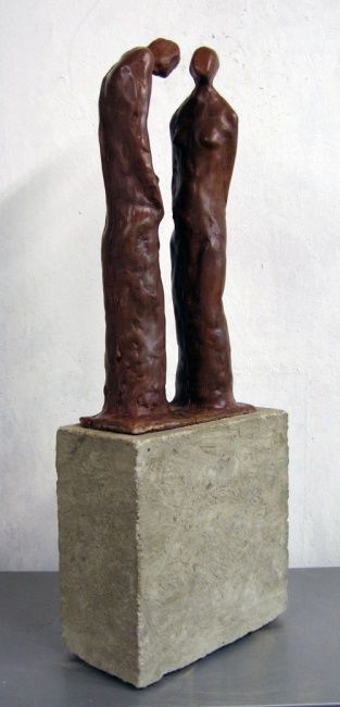 Skulptur mit dem Titel "Couple (detail)" von Oliver Mann, Original-Kunstwerk