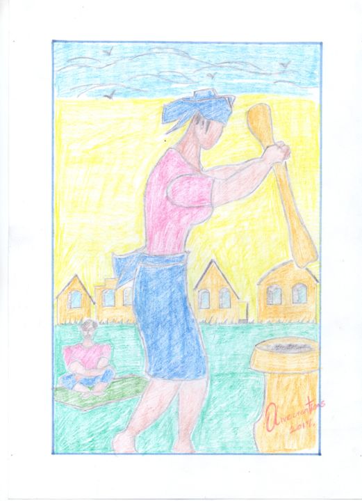 Drawing titled "family" by Olivecreations, Original Art, Pencil