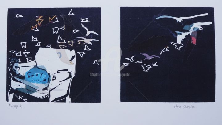 Εκτυπώσεις & Χαρακτικά με τίτλο "Mirage 2" από Olivia Quintin, Αυθεντικά έργα τέχνης, Χαρακτική