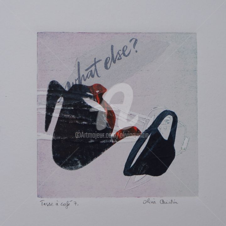 Εκτυπώσεις & Χαρακτικά με τίτλο "tasse a café 7" από Olivia Quintin, Αυθεντικά έργα τέχνης, Χαρακτική
