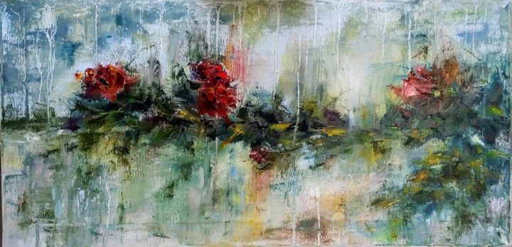 Pintura titulada "Forgotten Roses" por Olivia Watney, Obra de arte original, Oleo