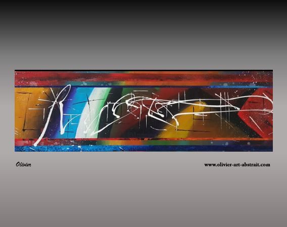 Peinture intitulée "Graffiti" par Olivier Art Abstrait, Œuvre d'art originale, Acrylique Monté sur Châssis en bois