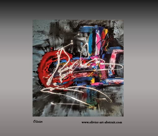 Pintura titulada "Street corner" por Olivier Art Abstrait, Obra de arte original, Acrílico Montado en Bastidor de camilla de…
