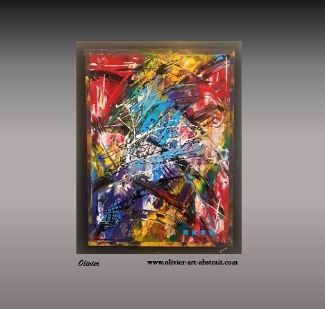 Painting titled "Katharos" by Olivier Art Abstrait, Original Artwork, Acrylic Mounted on Wood Stretcher frame
