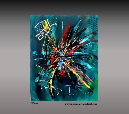 Peinture intitulée "Effervescence" par Olivier Art Abstrait, Œuvre d'art originale, Acrylique Monté sur Châssis en bois