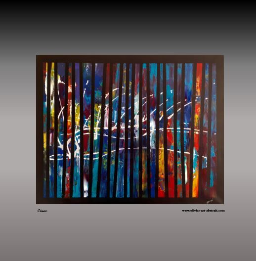 Painting titled "Thémis" by Olivier Art Abstrait, Original Artwork, Acrylic Mounted on Wood Stretcher frame