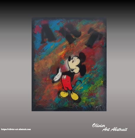 Картина под названием "Happy M" - Olivier Art Abstrait, Подлинное произведение искусства, Акрил