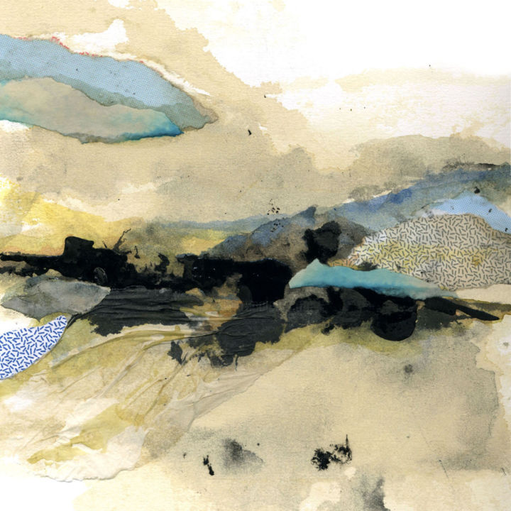 Peinture intitulée "Terrains vagues 1" par Ocp Créations, Œuvre d'art originale, Aquarelle