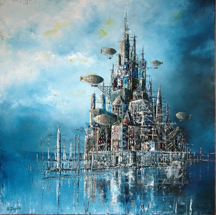 Painting titled "insulaires-2.jpg" by Olivier Dazelle, Original Artwork, Oil