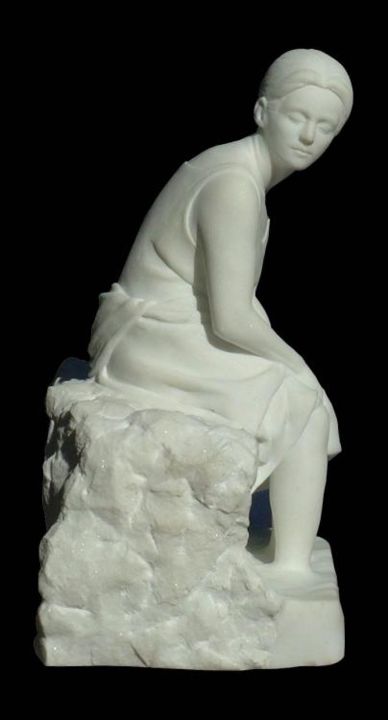 Sculpture intitulée "Après le bain" par Olivier Delobel, Œuvre d'art originale