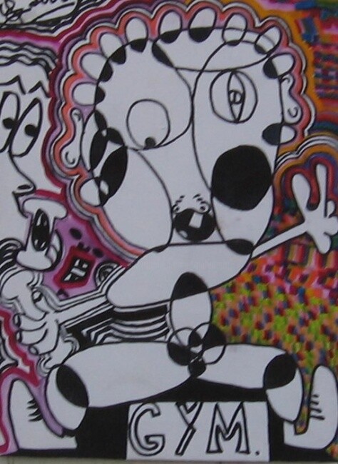 Drawing titled "Personnages" by Olivier Dumont, Original Artwork