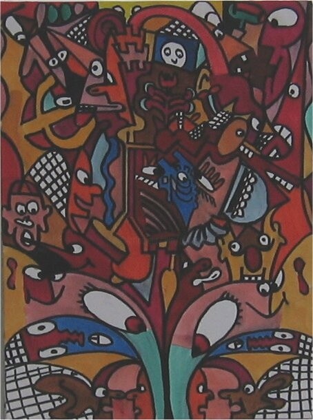Drawing titled "Personnages" by Olivier Dumont, Original Artwork
