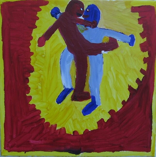 Painting titled "Le bon méchant et l…" by Olivier Dumont, Original Artwork