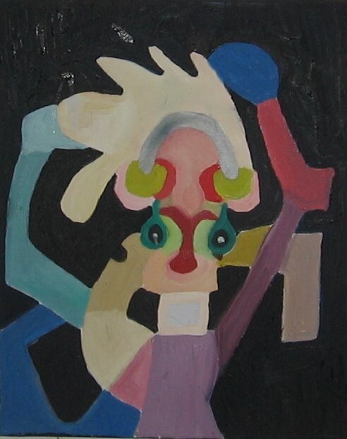 Peinture intitulée "Homo roboticus" par Olivier Dumont, Œuvre d'art originale