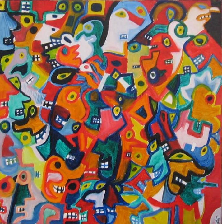 Painting titled "Entrelacs" by Olivier Dumont, Original Artwork