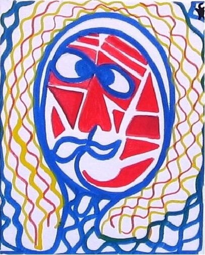 Peinture intitulée "Rugbyman français (…" par Olivier Dumont, Œuvre d'art originale, Acrylique