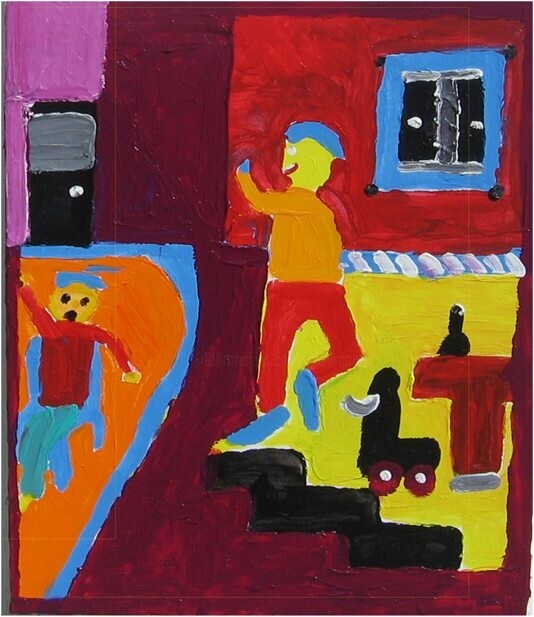 Painting titled "Prolonger l'enfance" by Olivier Dumont, Original Artwork