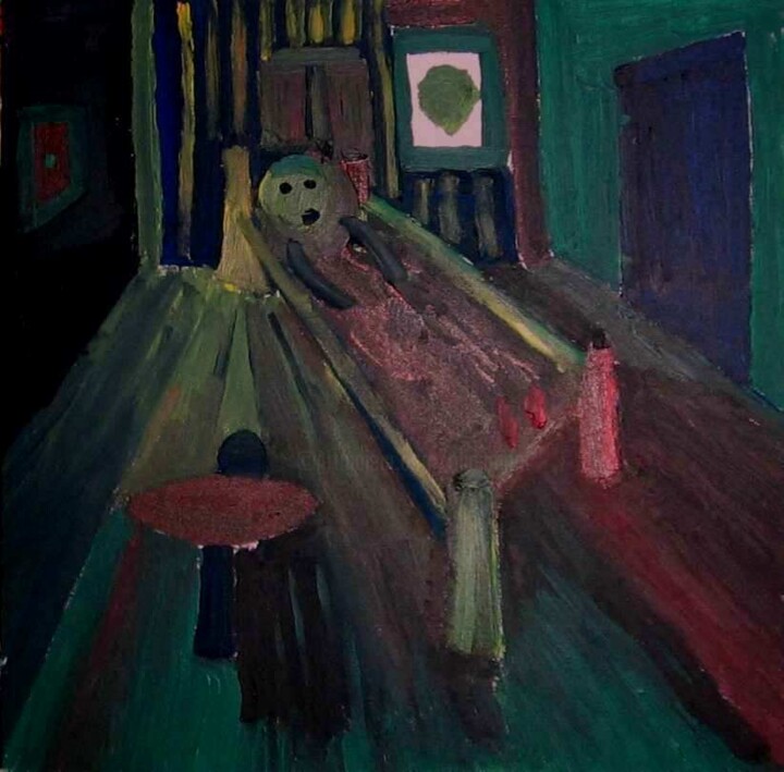 Peinture intitulée "Insomnie" par Olivier Dumont, Œuvre d'art originale