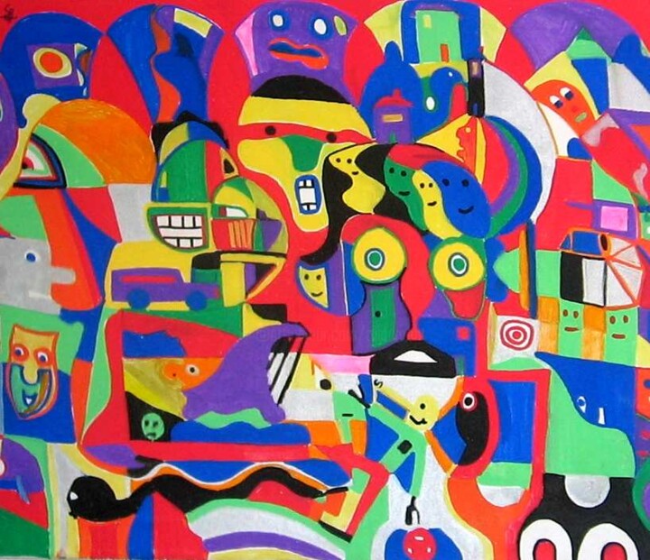 Peinture intitulée "Epanchements colorés" par Olivier Dumont, Œuvre d'art originale