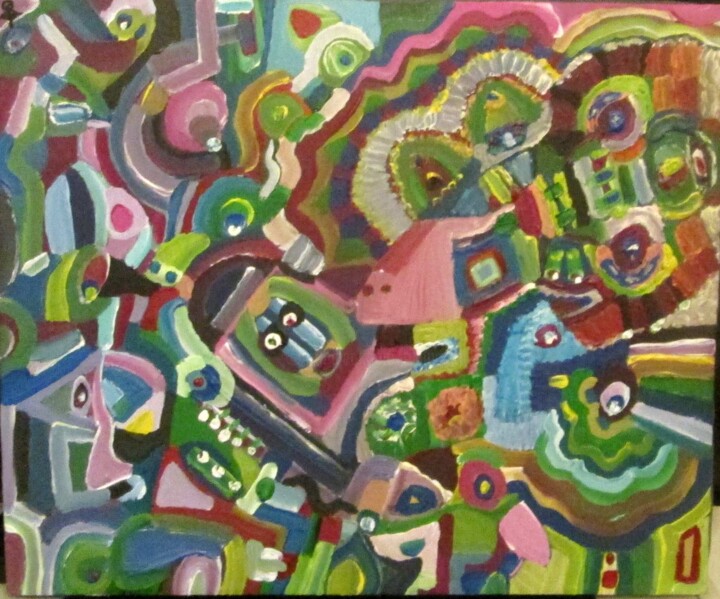 Painting titled "La-mise-au-vert.jpg" by Olivier Dumont, Original Artwork