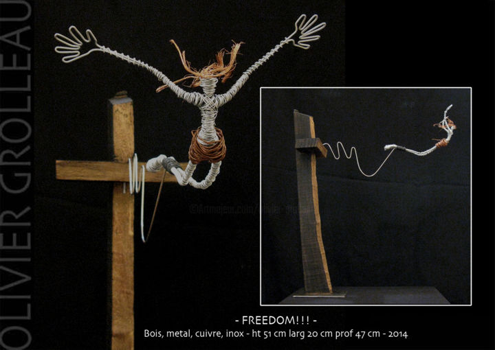 Escultura intitulada "freedom" por Olivier Grolleau, Obras de arte originais