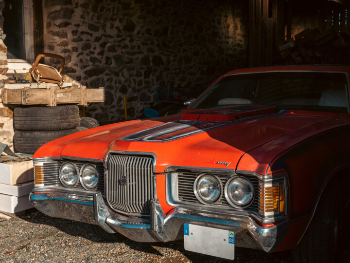 Photography titled "Mercury Cougar vint…" by Olivier Gros, Original Artwork, Non Manipulated Photography