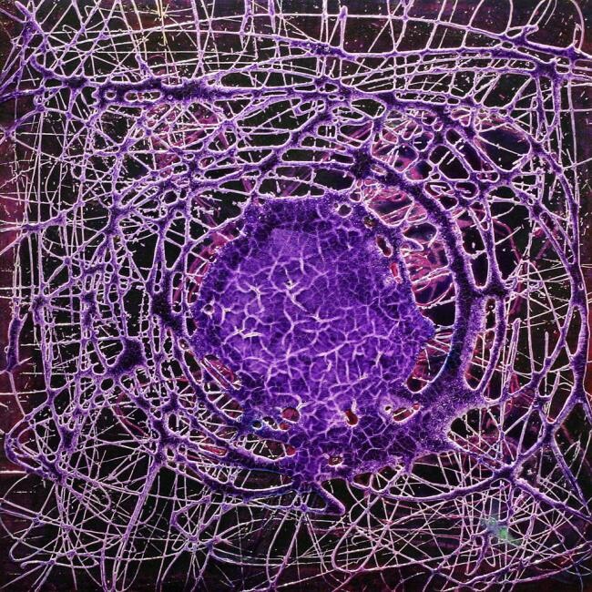 Peinture intitulée "Arachnide..." par Olivier Horen, Œuvre d'art originale, Huile