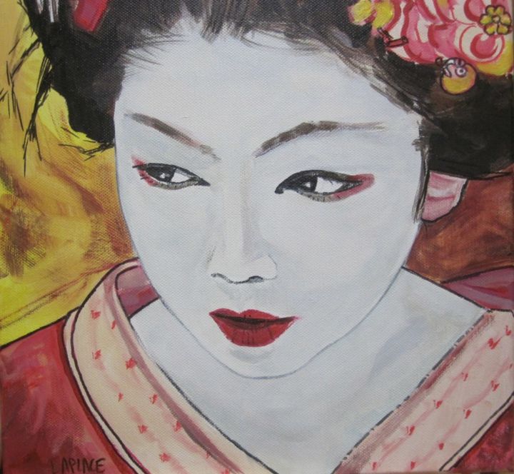 Painting titled "geisha" by Olivier Laplace, Original Artwork, Other