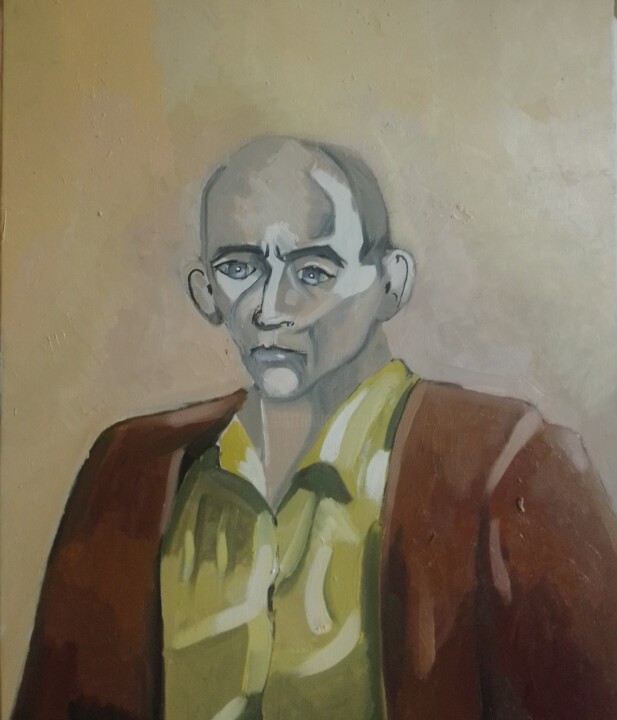 Malerei mit dem Titel "selfportrait" von Olivier Leclercq (oyans), Original-Kunstwerk, Öl
