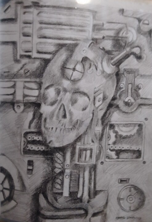 Drawing titled "oppression" by Olivier Leclercq (oyans), Original Artwork, Charcoal