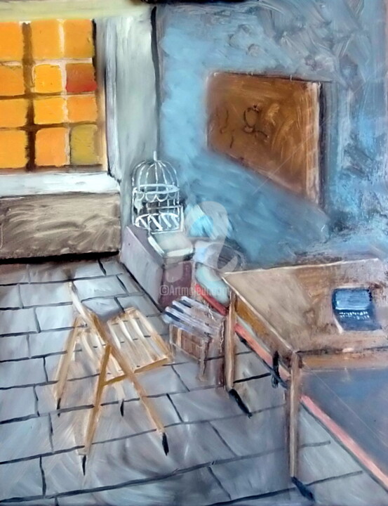 Painting titled "chez-moi 2" by Olivier Leclercq (Oyans), Original Artwork, Other