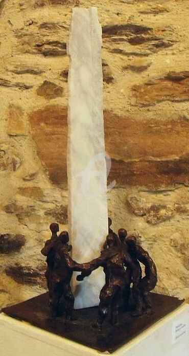 "Le monolithe 2" başlıklı Heykel Olivier Lecourtois tarafından, Orijinal sanat, Bronz