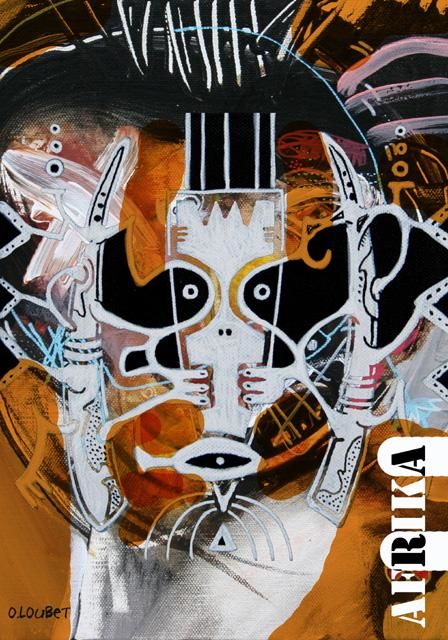 Картина под названием "afrika" - Olivier Loubet, Подлинное произведение искусства