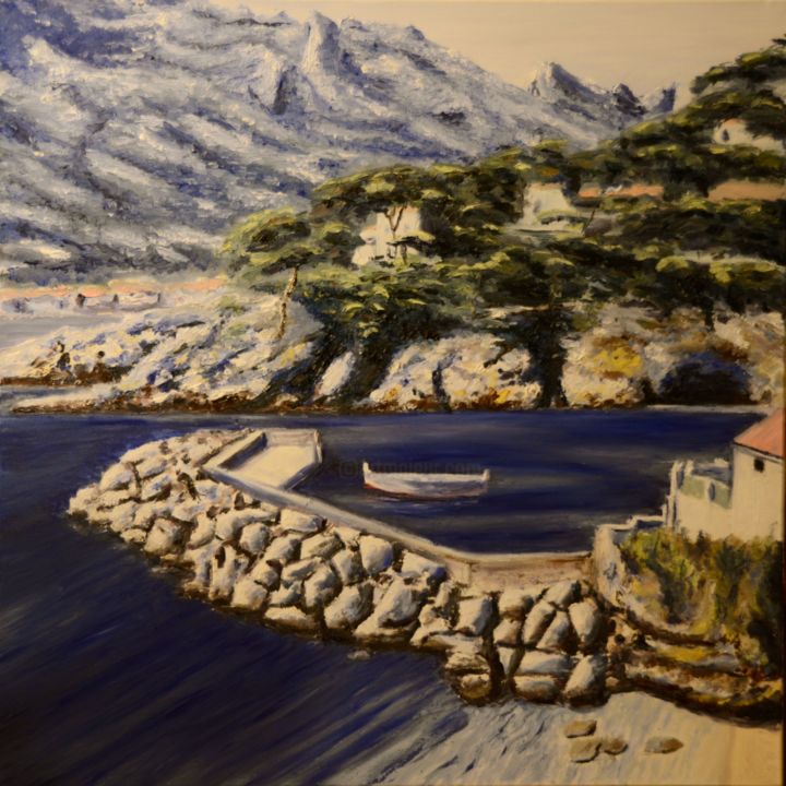 Peinture intitulée "calanques1.jpg" par Olivier Pourcher, Œuvre d'art originale, Huile