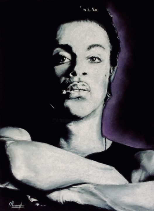 Dibujo titulada "Prince" por Olivier Pringal, Obra de arte original, Pastel Montado en Otro panel rígido