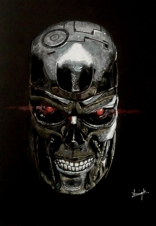 Terminator T800, Drawing by Olivier Pringal