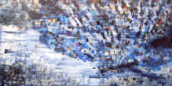 Collages titled "AltoCumulus" by Olivier Rasquin, Original Artwork, Paper cutting