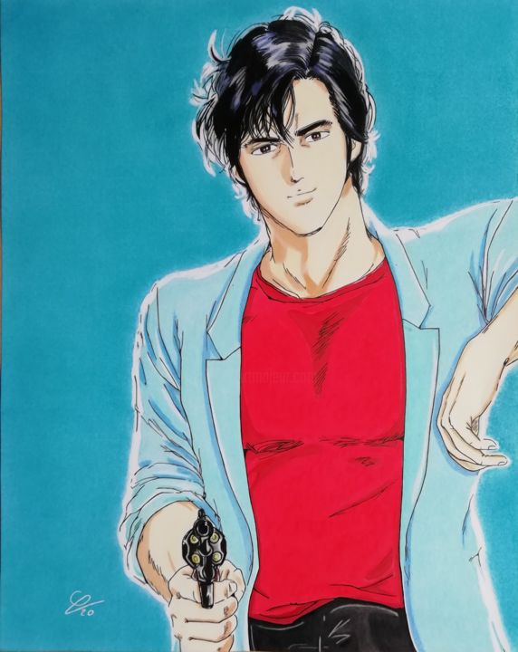 City Hunter Drawing By Olivier Valery Artmajeur