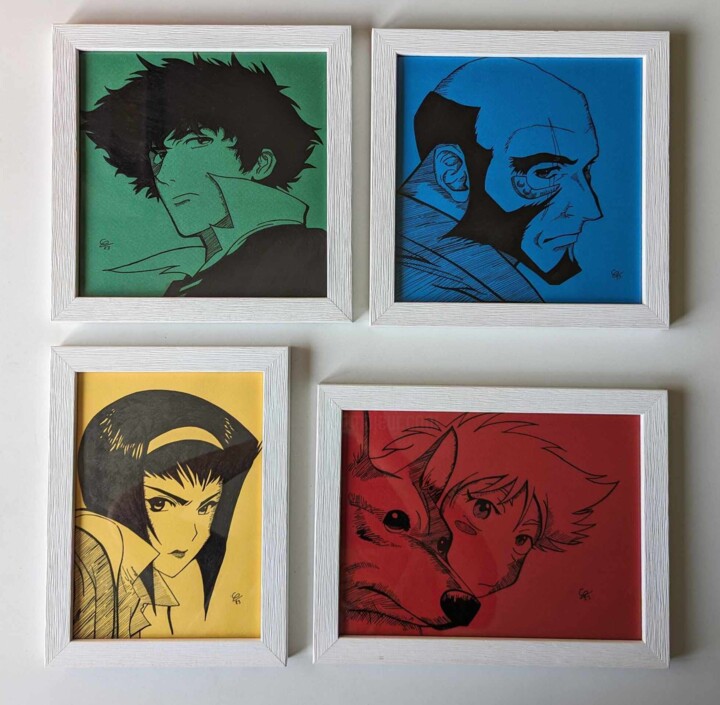 Disegno intitolato "Cowboy Bebop" da Olivier Valèry, Opera d'arte originale, Inchiostro