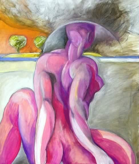 Peinture intitulée "Sirène" par André-Pierre Olivier, Œuvre d'art originale