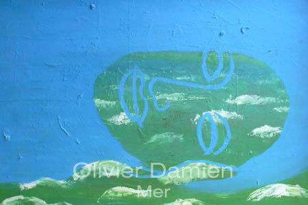 Peinture intitulée "Mer" par Olivier Damien, Œuvre d'art originale