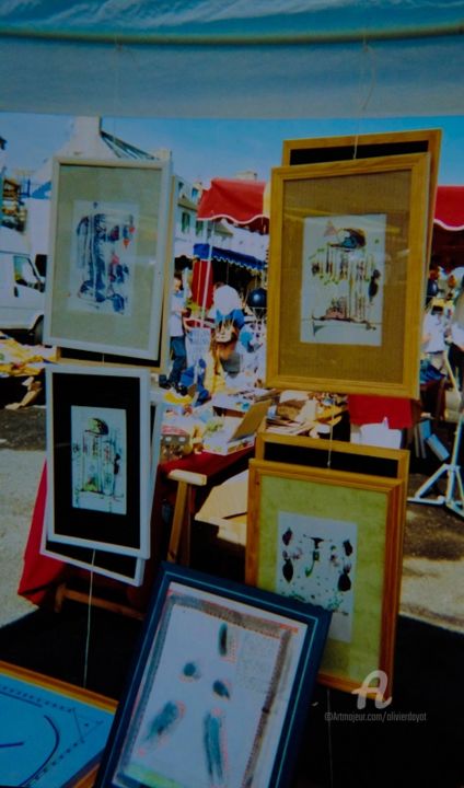 Painting titled "Marchés Bretons 1" by Olivier Dayot, Original Artwork