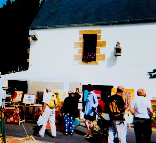 Pittura intitolato "Marchés Bretons 2" da Olivier Dayot, Opera d'arte originale