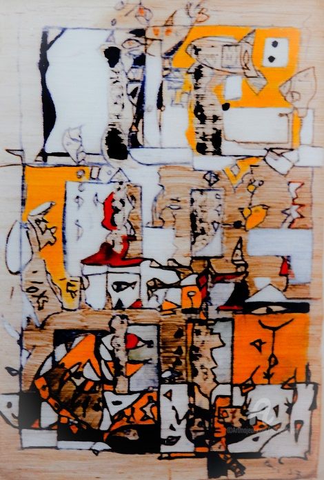Painting titled "Sans titre 7" by Olivier Dayot, Original Artwork, Acrylic