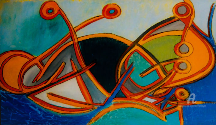 Peinture intitulée "Huile sur toile 5" par Olivier Dayot, Œuvre d'art originale, Huile