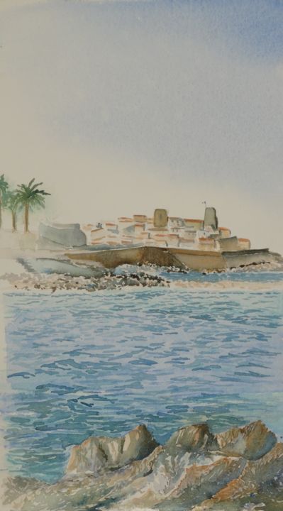 제목이 "Antibes.jpg"인 미술작품 Olivier Follin로, 원작, 수채화