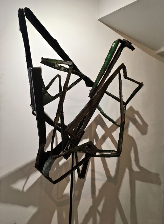 Sculpture titled "Instinct" by Olivier, Original Artwork, Metals
